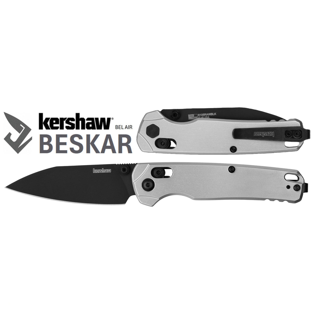 Kershaw Bel Air – Raw Aluminum & Black MagnaCut