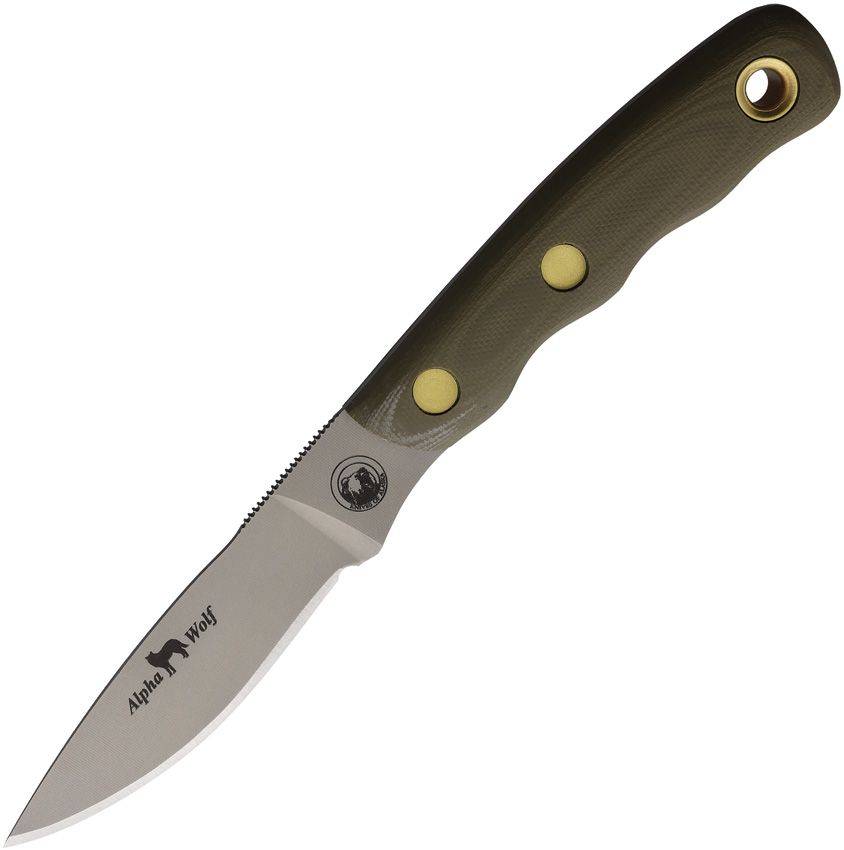 Knives of Alaska Alpha Wolf S30V Fixed Blade Knife – OD Green G10