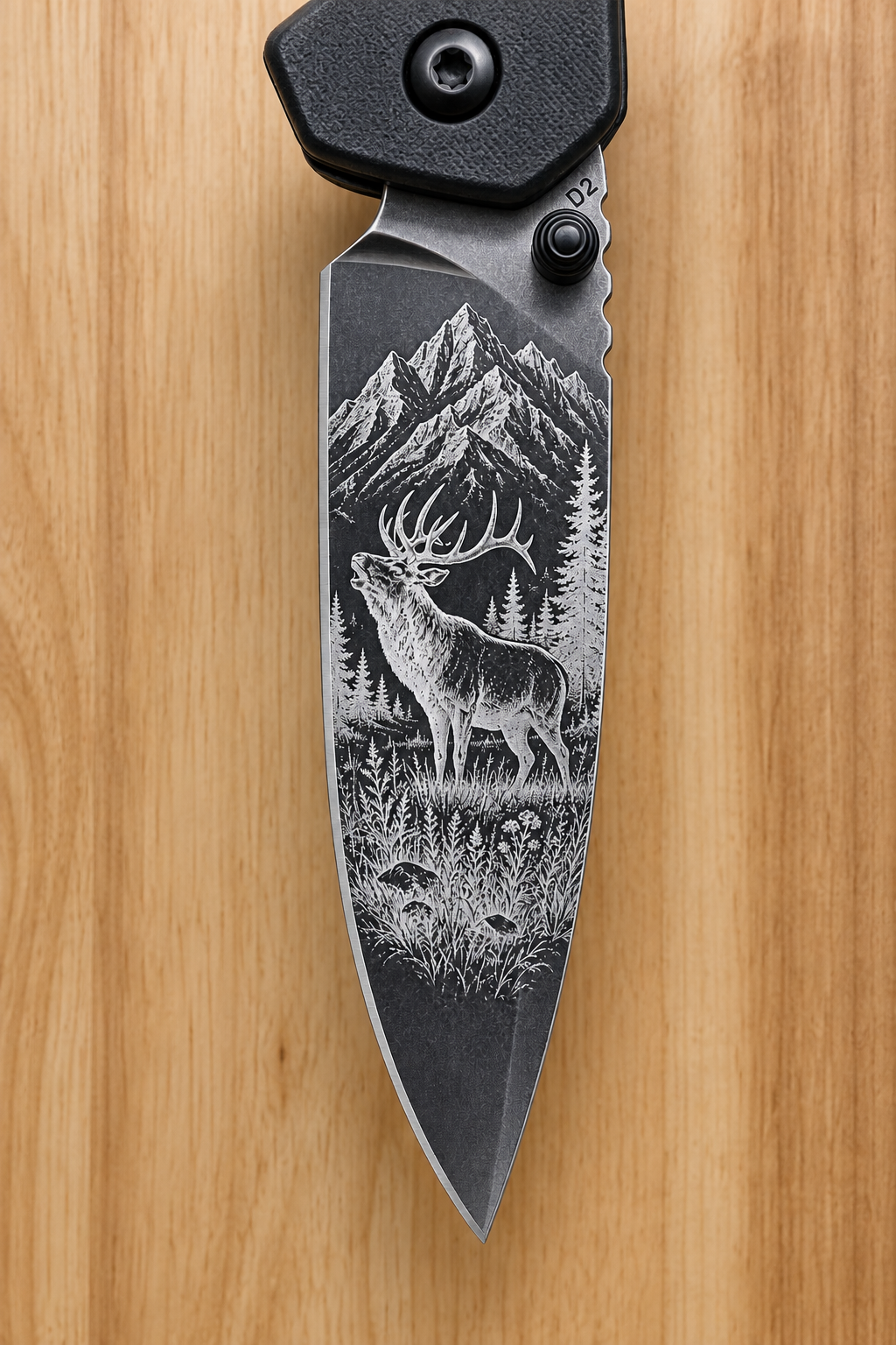 Custom Engraved Ozark Trail Locking Folding Knife